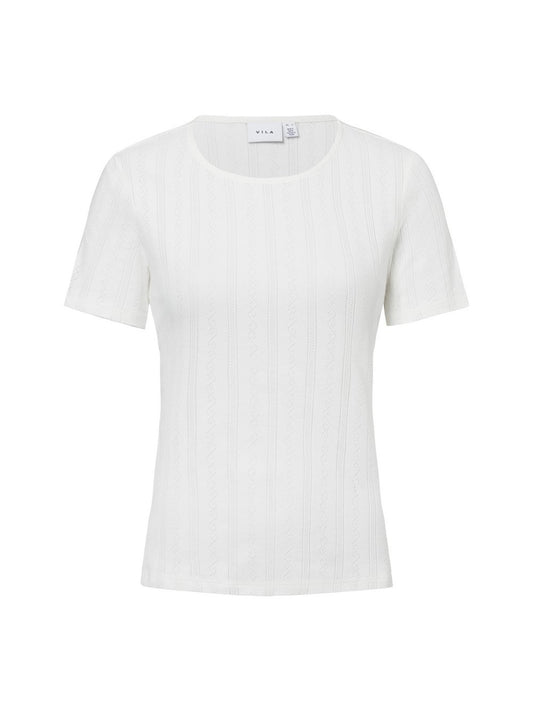 Vila T-Shirt Damen Baumwolle strukturiert