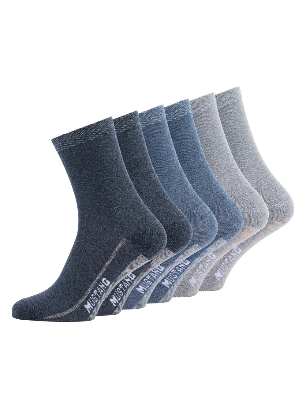 Mustang 6er Pack Midi Socken Damen Baumwolle