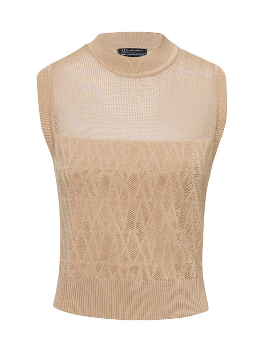 Armani Exchange Strickpullunder Damen Viskose strukturiert