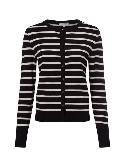 Marie Lund Strickjacke Damen Viskose gestreift