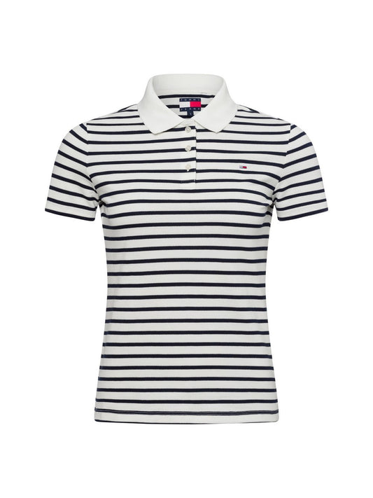 Tommy Jeans Poloshirt Damen Baumwolle gestreift