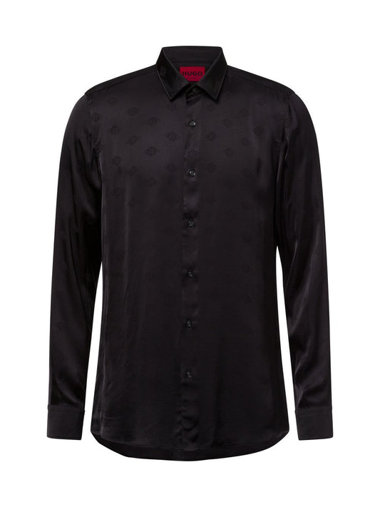 HUGO Freizeithemd Herren Super Slim Fit Viskose gemustert