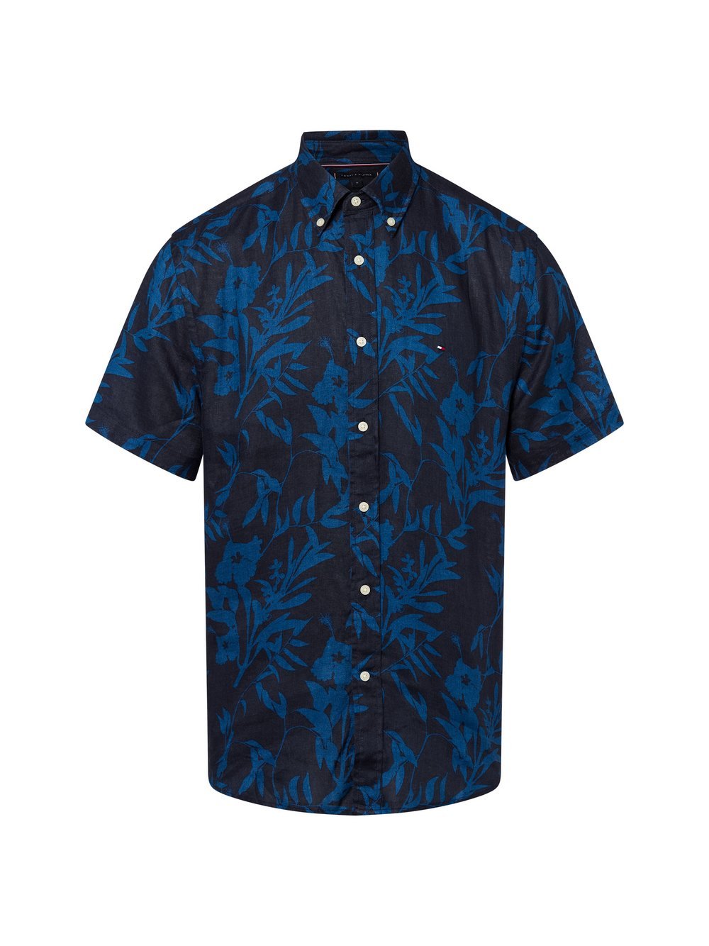 Tommy Hilfiger Leinenhemd Herren Regular Fit gemustert