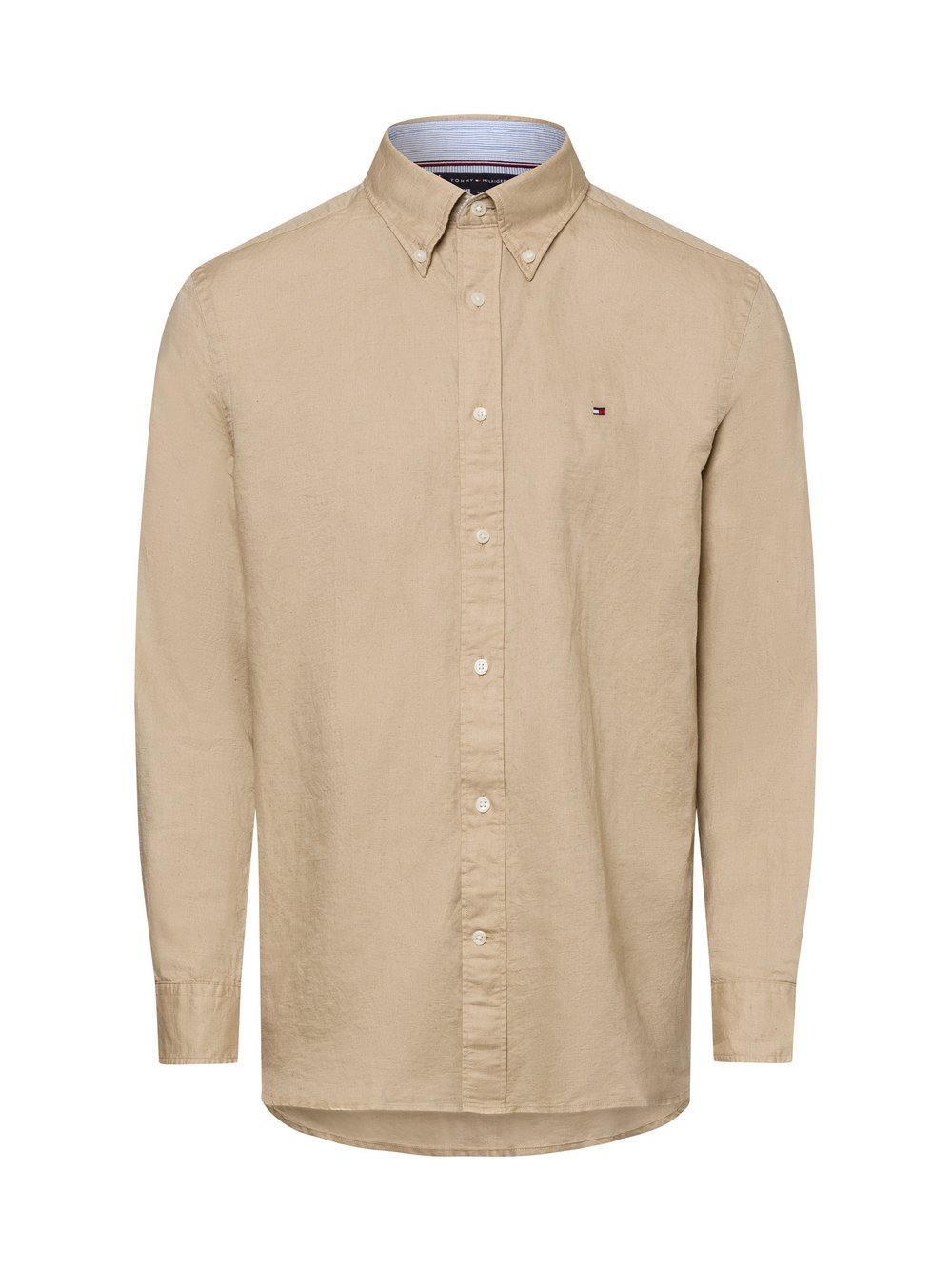 Tommy Hilfiger Freizeithemd mit Leinen-Anteil Herren Regular Fit Baumwolle