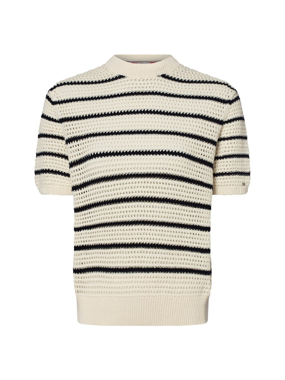 Tommy Hilfiger Kurzarm-Pullover Damen Baumwolle gestreift