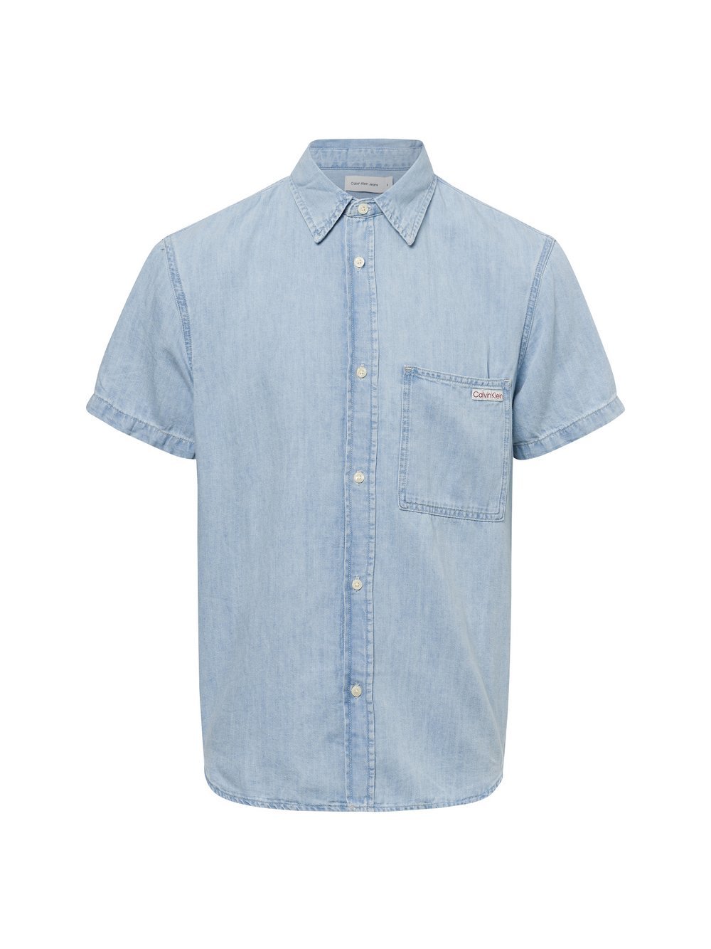 Calvin Klein Jeans Freizeithemd mit Leinen-Anteil Herren Regular Fit Baumwolle