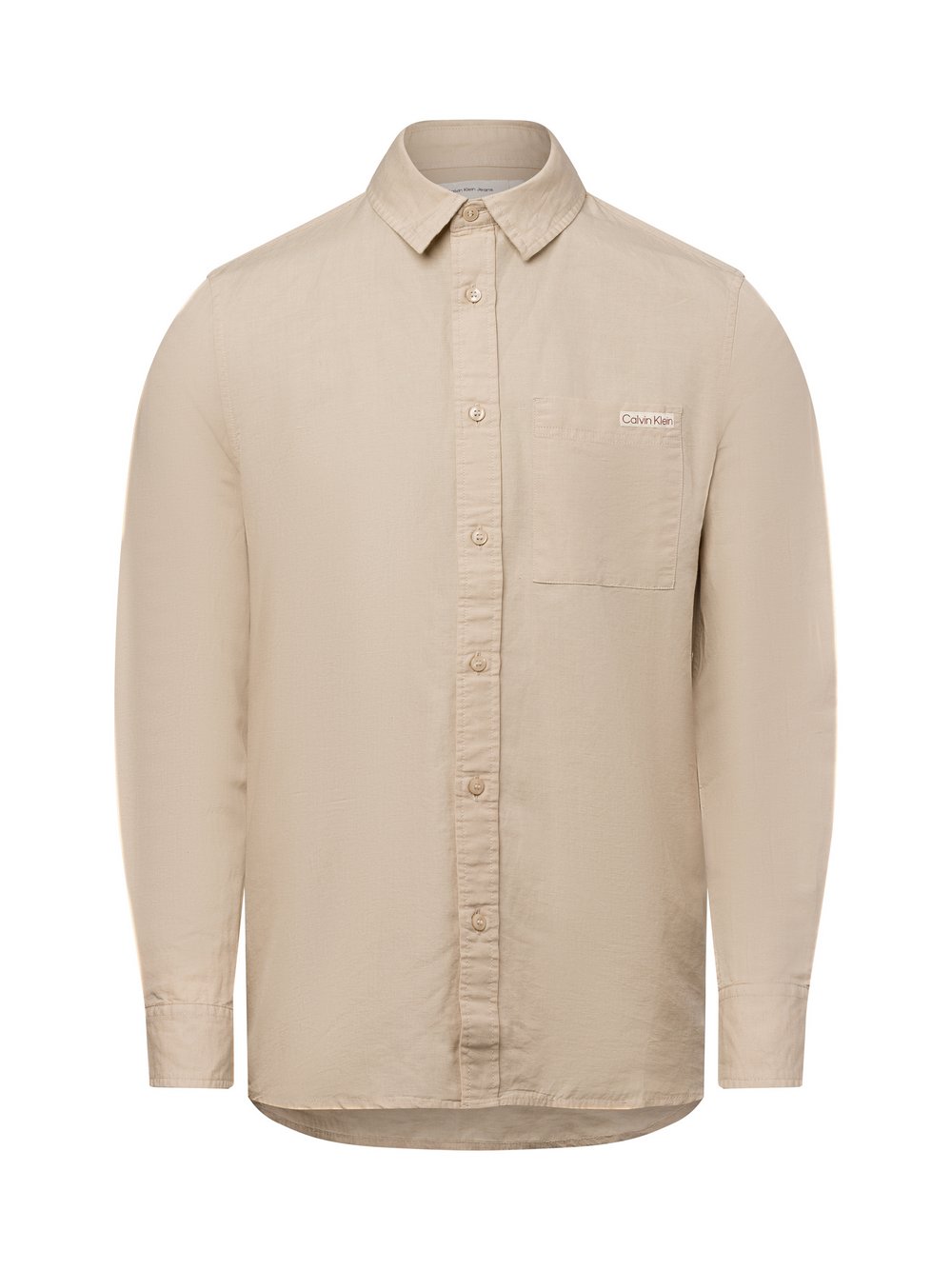 Calvin Klein Jeans Freizeithemd mit Leinen-Anteil Herren Regular Fit