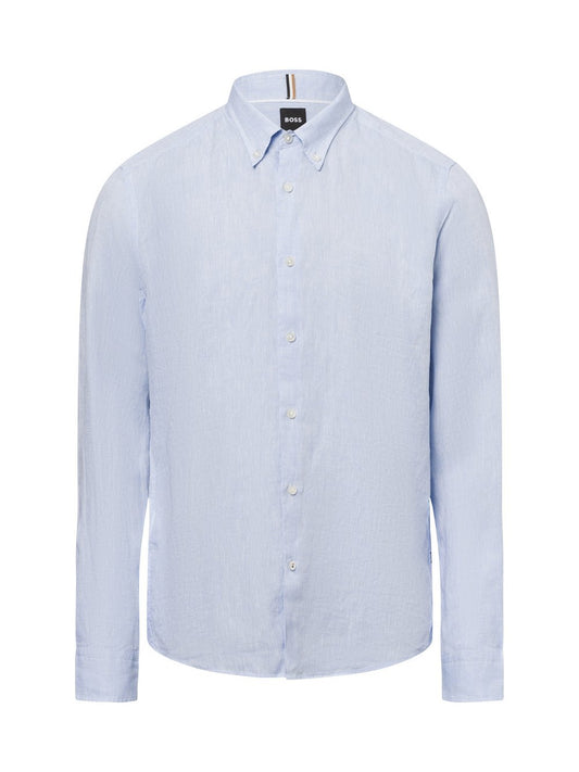 BOSS Freizeithemd aus Leinen-Anteil Herren Regular Fit