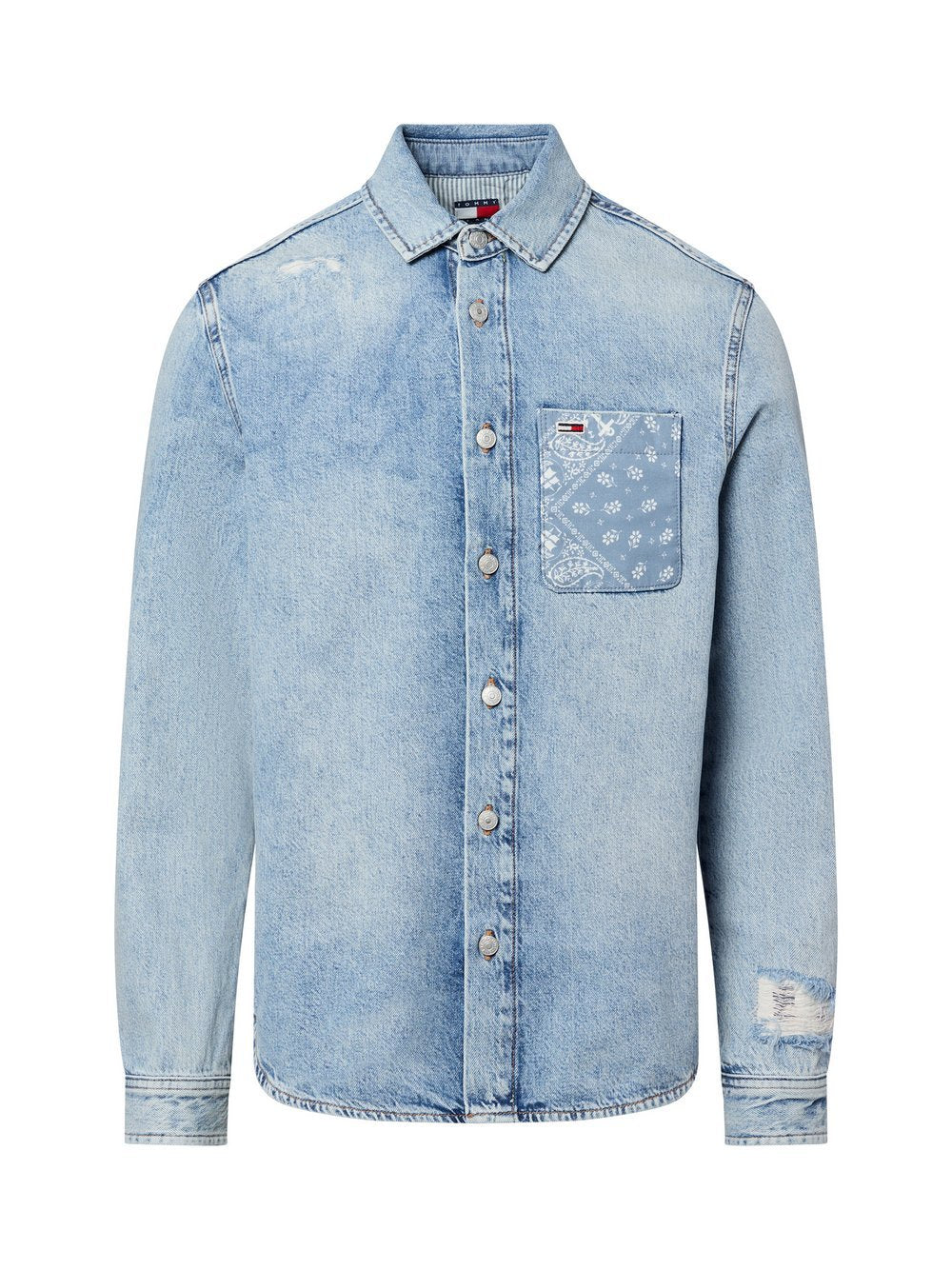 Tommy Jeans Jeanshemd Herren Regular Fit Baumwolle