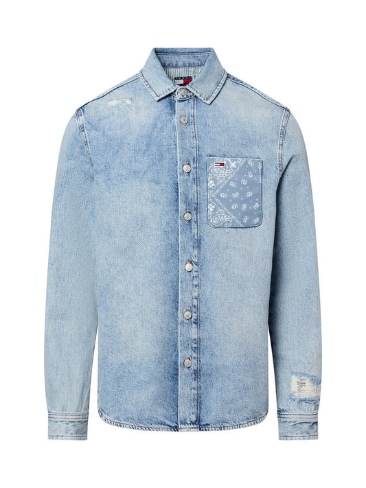 Tommy Jeans Jeanshemd Herren Regular Fit Baumwolle