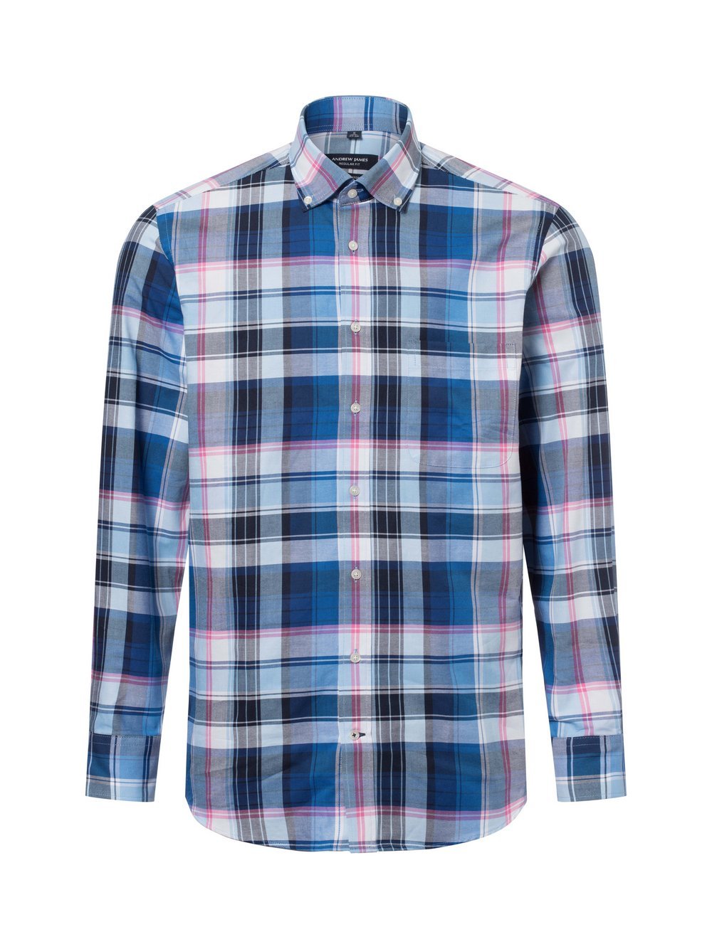 Andrew James Freizeithemd Herren Regular Fit Baumwolle kariert