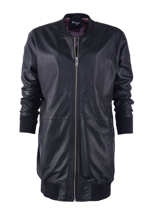 Maze Lederblouson Damen gemustert