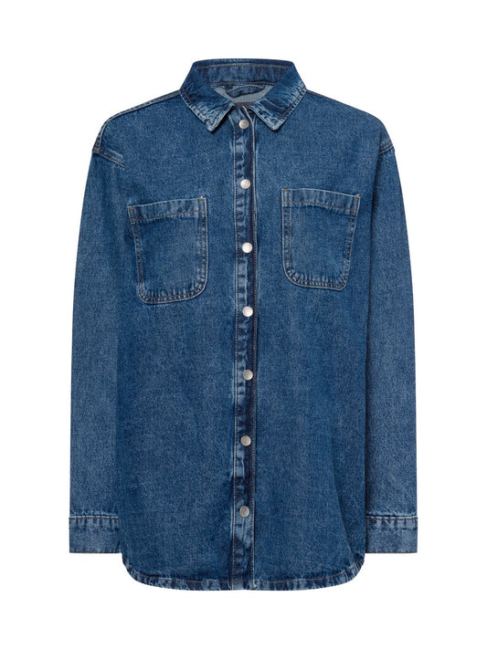 Noisy May Jeansbluse Damen Baumwolle