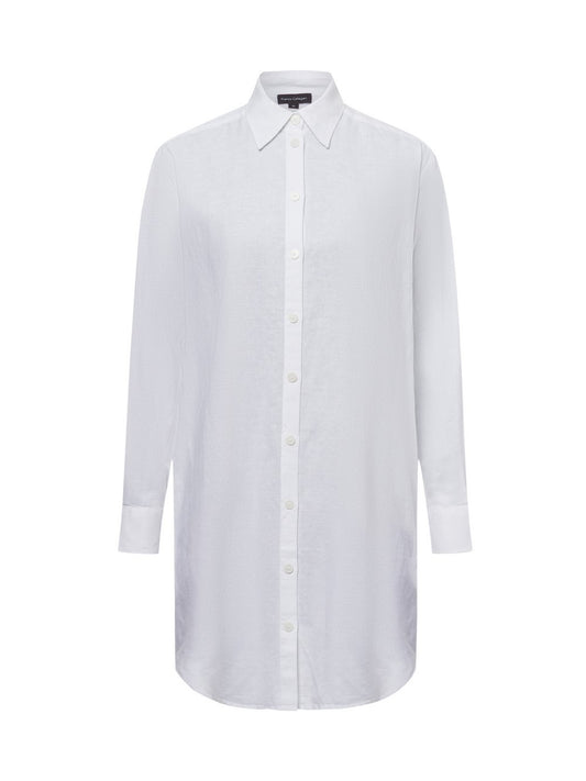 Franco Callegari Bluse mit Leinenanteil Damen Baumwolle