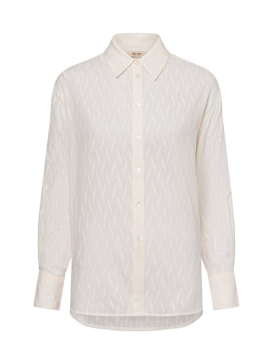 MOS MOSH Hemdbluse Damen Baumwolle strukturiert