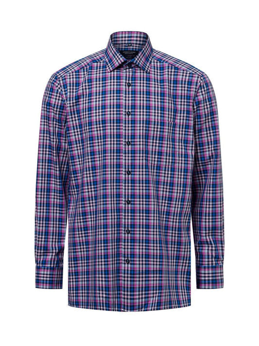 Andrew James Businesshemd Herren Regular Fit Baumwolle kariert