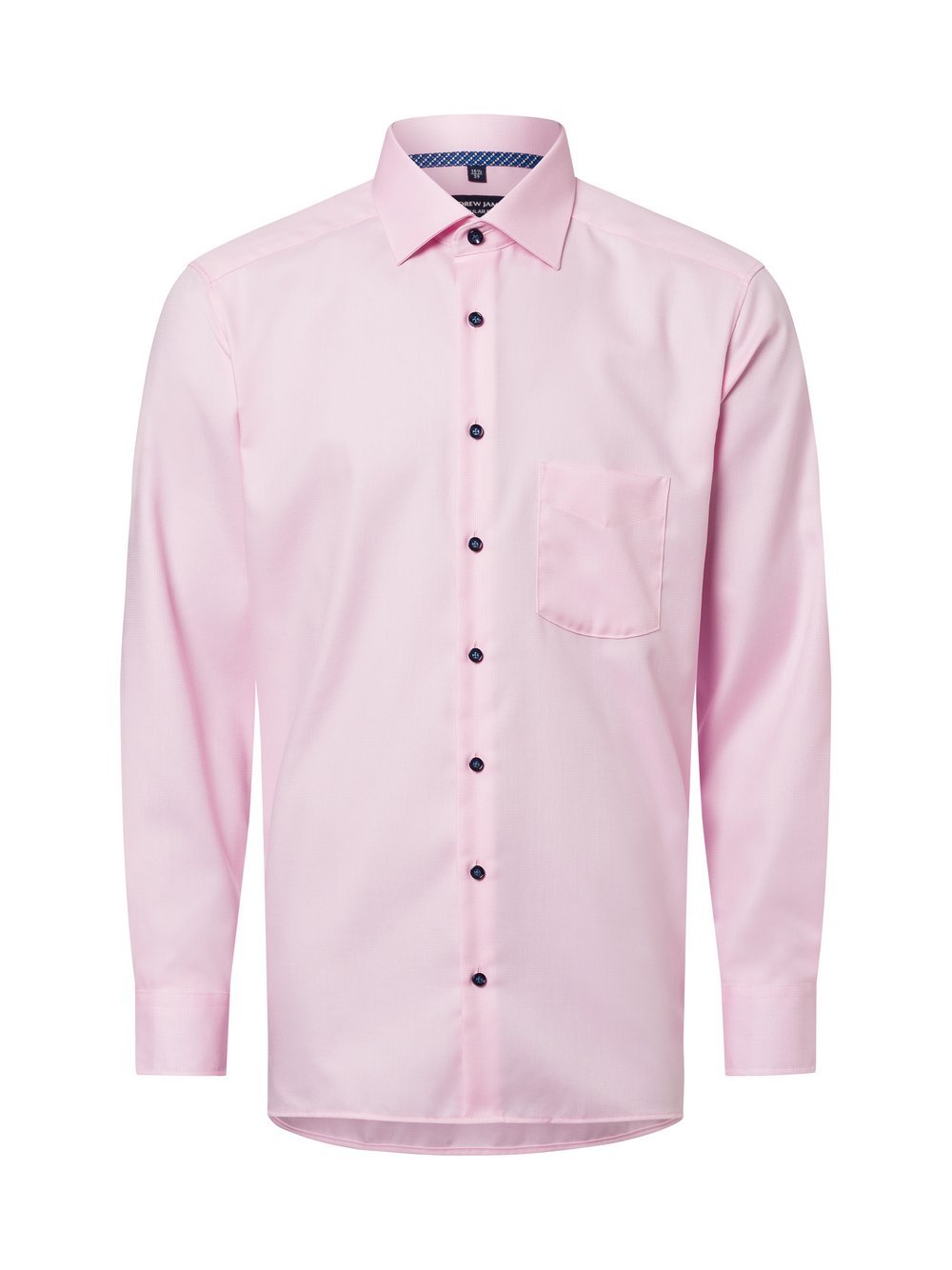 Andrew James Businesshemd Herren Regular Fit Baumwolle kariert