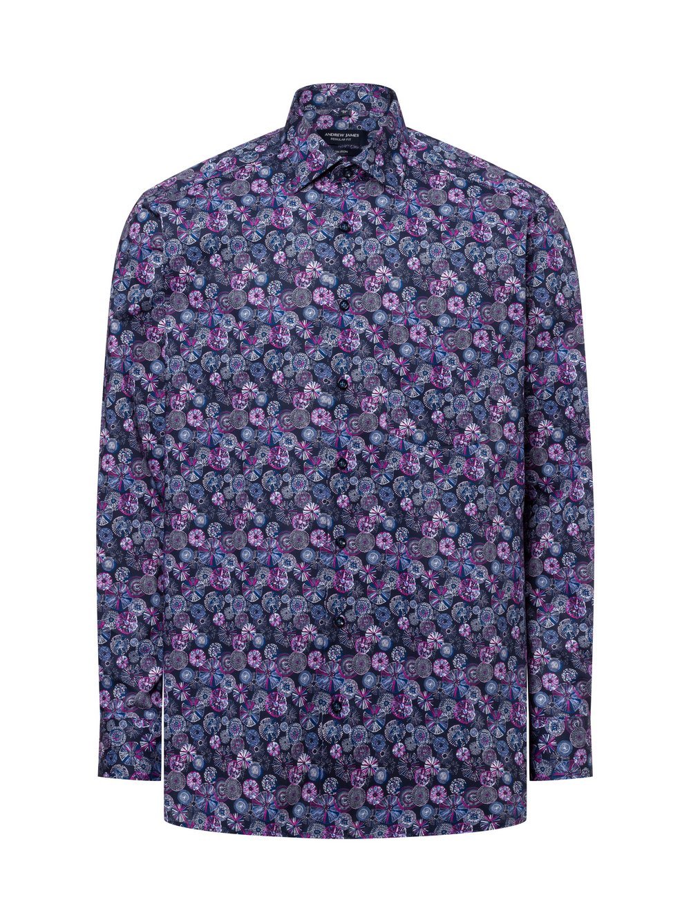 Andrew James Businesshemd Herren Regular Fit Baumwolle kariert