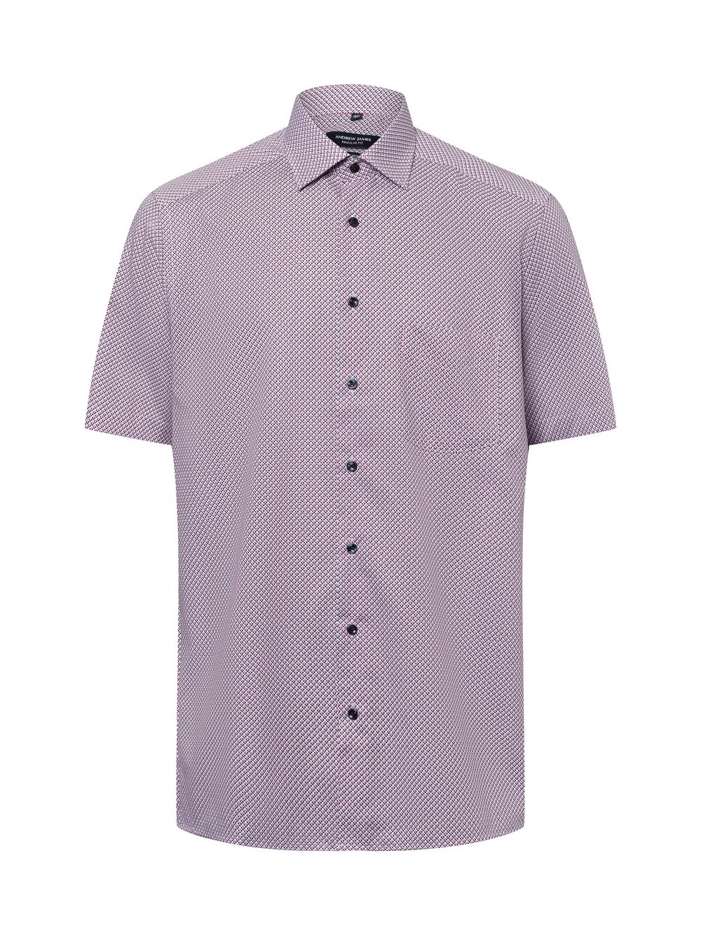 Andrew James Businesshemd Herren Regular Fit Baumwolle gemustert