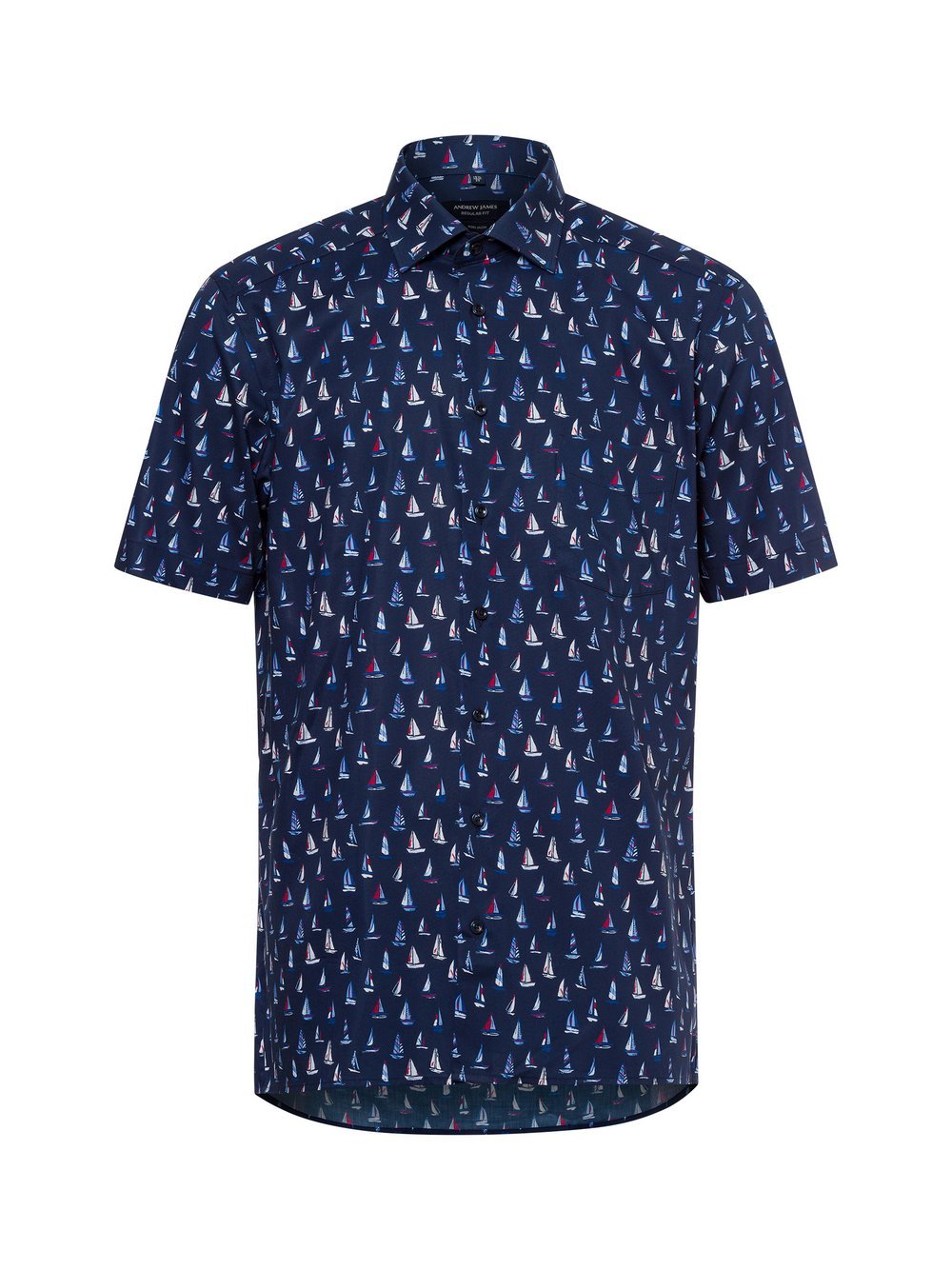 Andrew James Businesshemd Herren Regular Fit Baumwolle gemustert