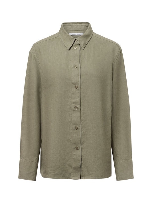 Samsøe Samsøe Hemdbluse aus Leinen Damen