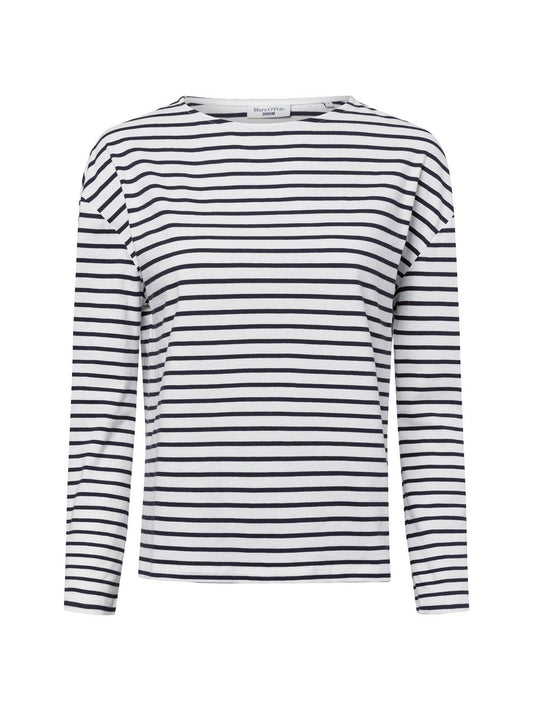 Marc O'Polo Denim Langarmshirt Damen Baumwolle gestreift