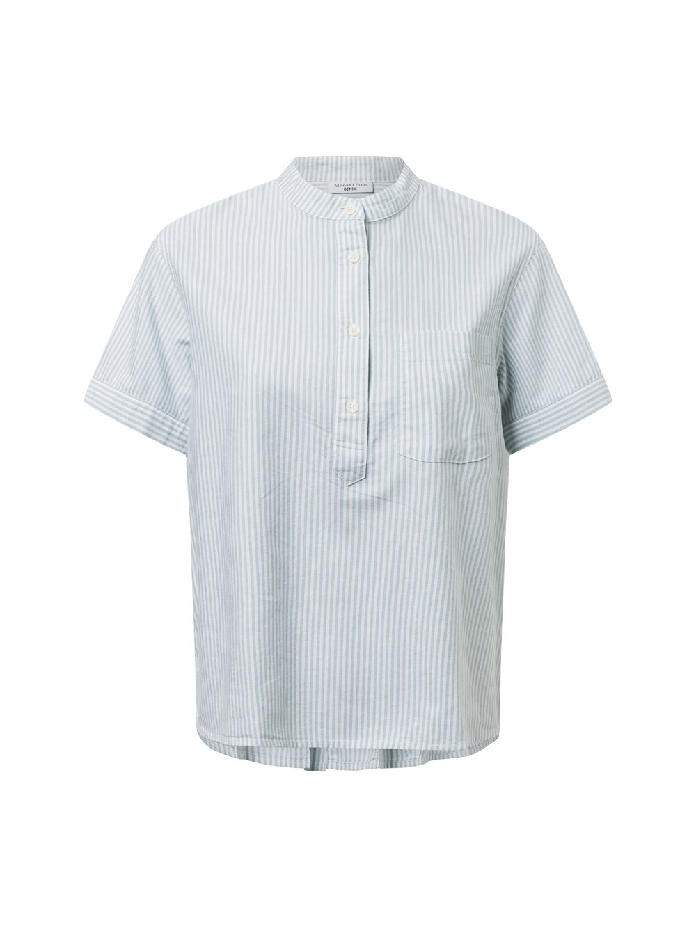 Marc O'Polo Denim Kurzarmbluse Damen Baumwolle gestreift