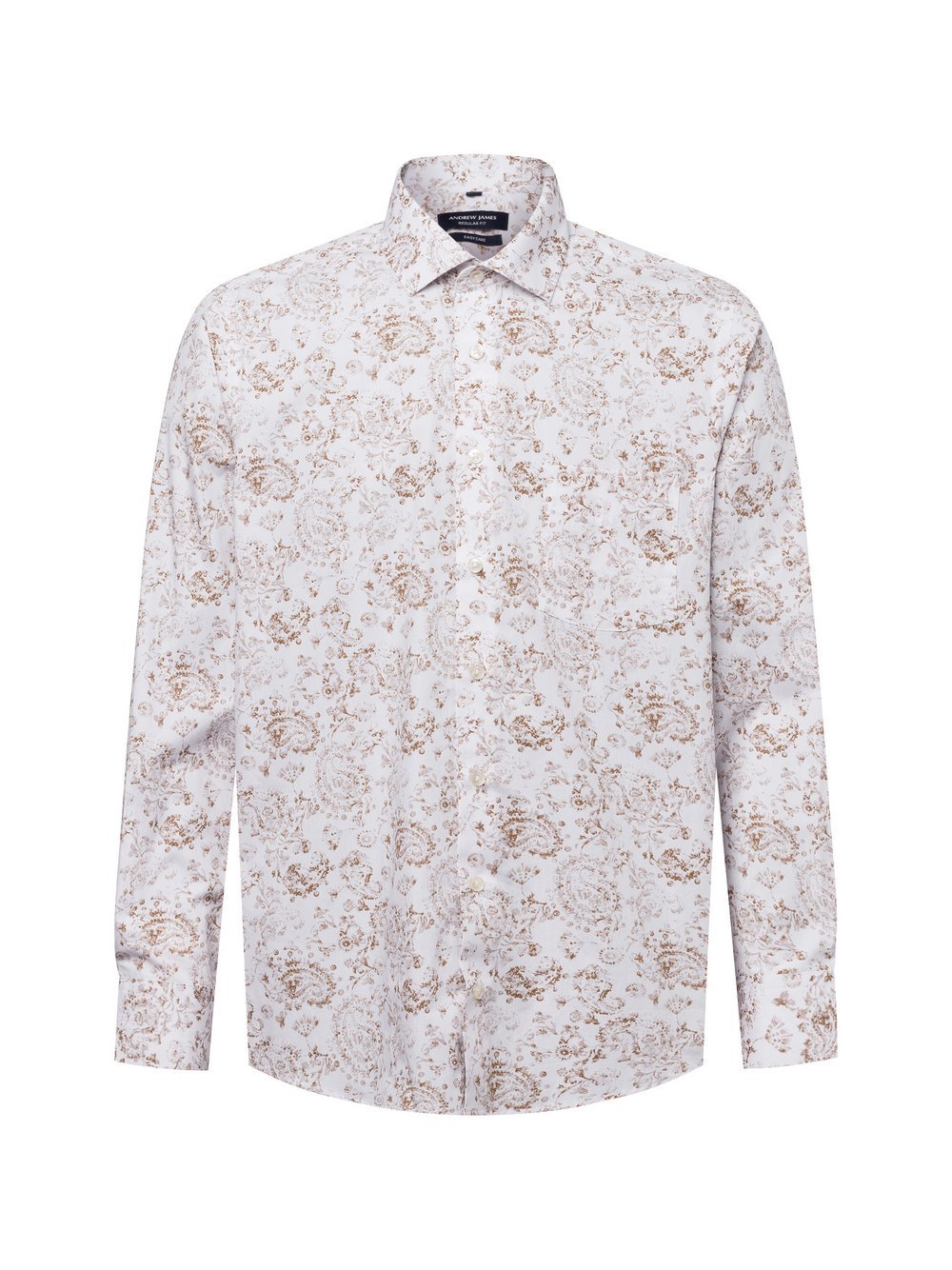 Andrew James Businesshemd Herren Regular Fit Baumwolle gemustert