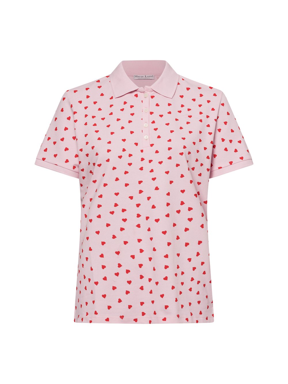 Marie Lund Poloshirt Damen Baumwolle gemustert