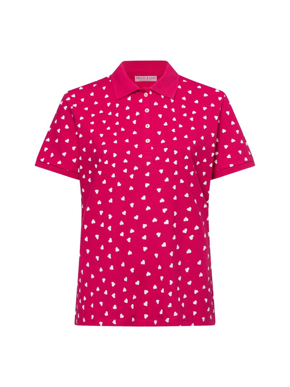 Marie Lund Poloshirt Damen Baumwolle gemustert