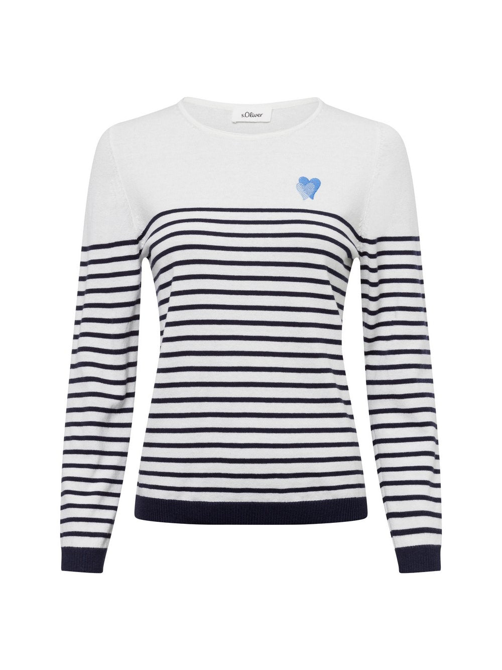 s.Oliver Damen-Pullover Damen Baumwolle gestreift