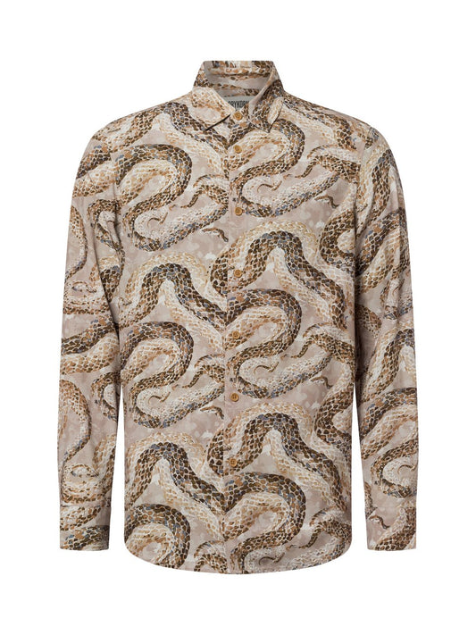 Drykorn Freizeithemd Herren Modern Fit Viskose gemustert