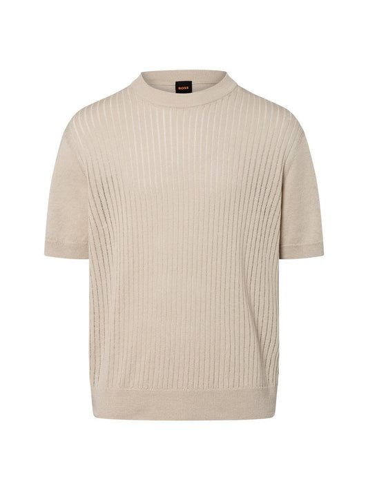 BOSS Strickpullover mit Leinen-Anteil Herren