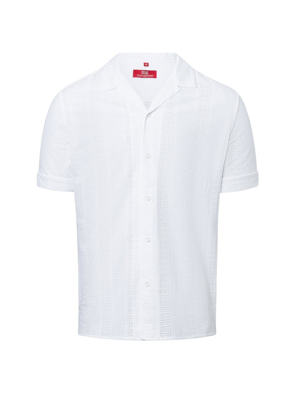 Finshley & Harding London Freizeithemd Herren Modern Fit Baumwolle strukturiert