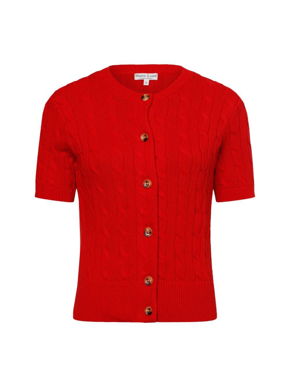 Marie Lund Kurzarm-Strickjacke Damen Baumwolle