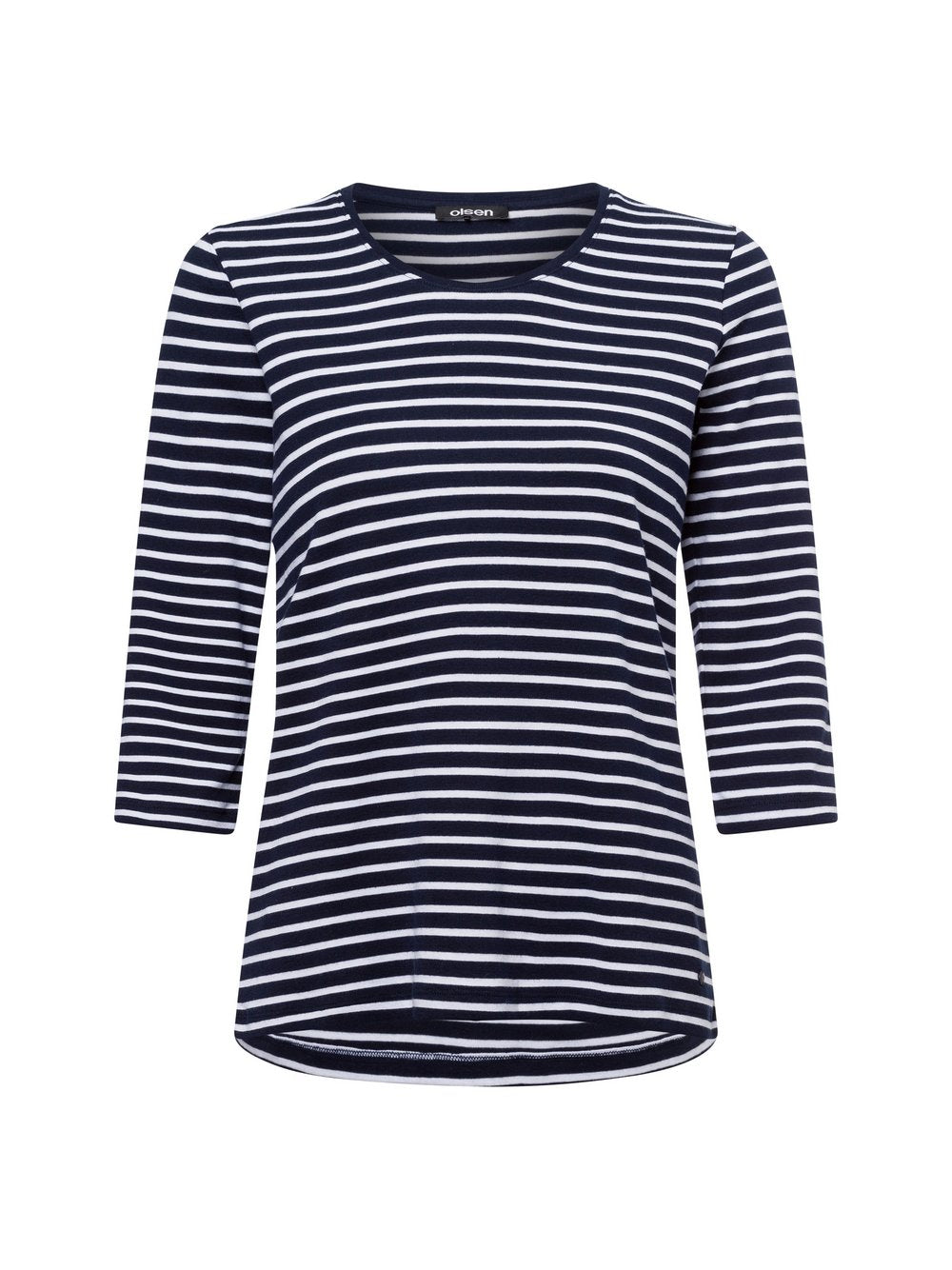 Olsen Langarmshirt Damen Baumwolle gestreift