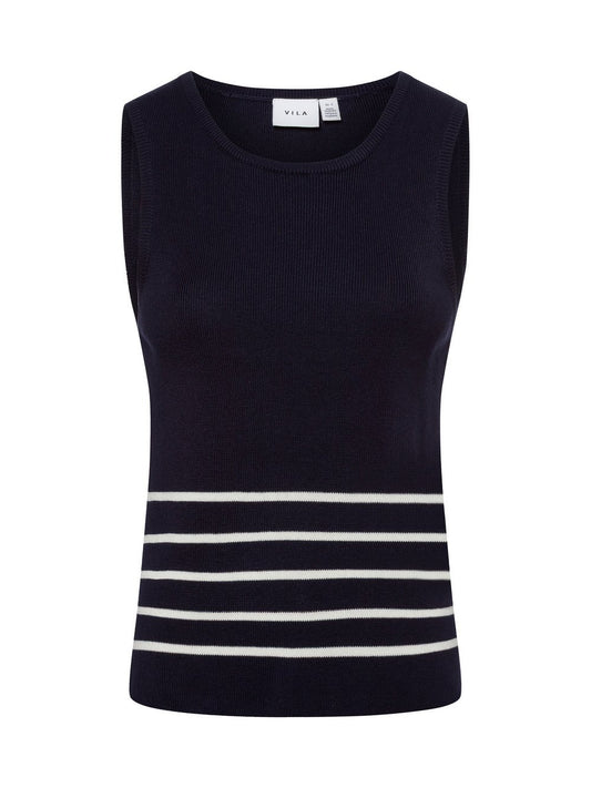 Vila Stricktop Damen Viskose gestreift