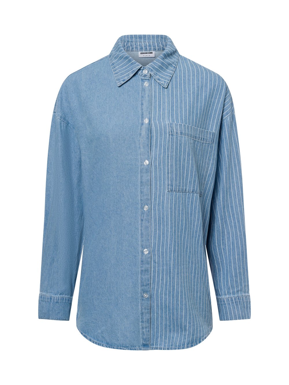 Noisy May Jeansbluse Damen Baumwolle gestreift