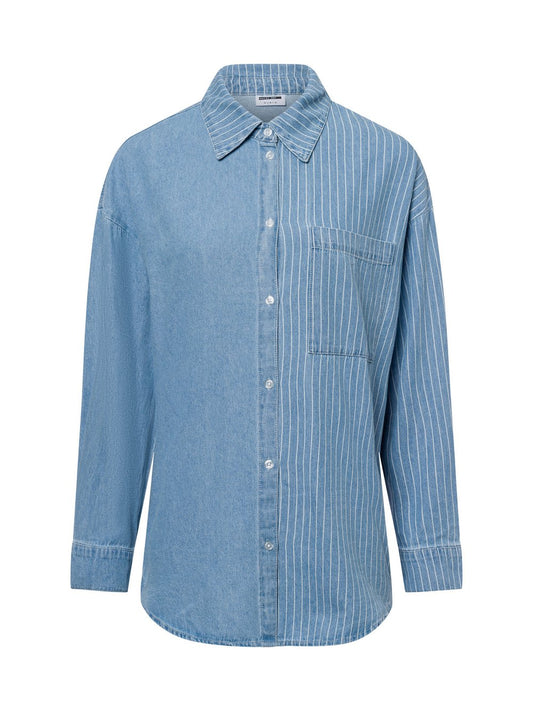 Noisy May Jeansbluse Damen Baumwolle gestreift