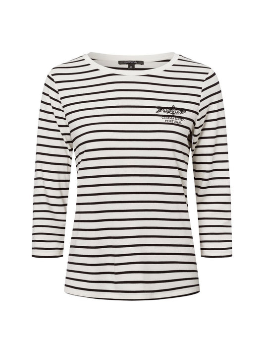 comma T-Shirt Damen Viskose gestreift