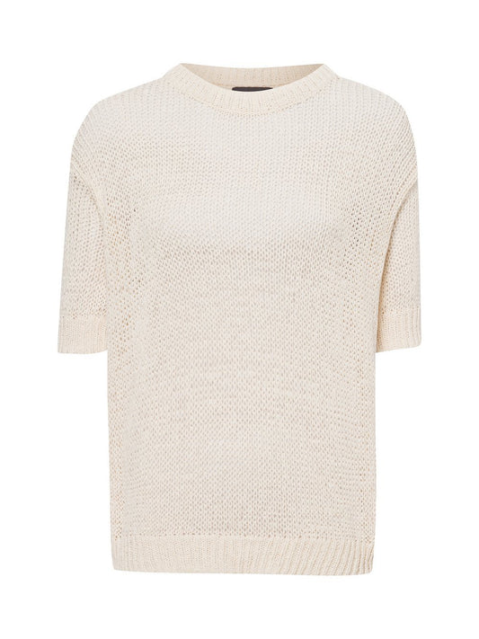 Franco Callegari Strickpullover Damen Baumwolle strukturiert