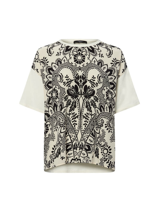 Weekend Max Mara T-Shirt mit Seidenanteil Damen Baumwolle gemustert