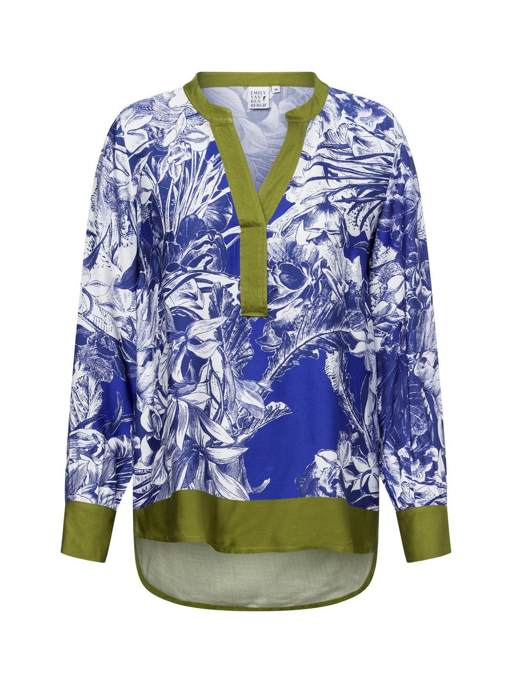 Emily van den Bergh Blusenshirt Damen Viskose gemustert