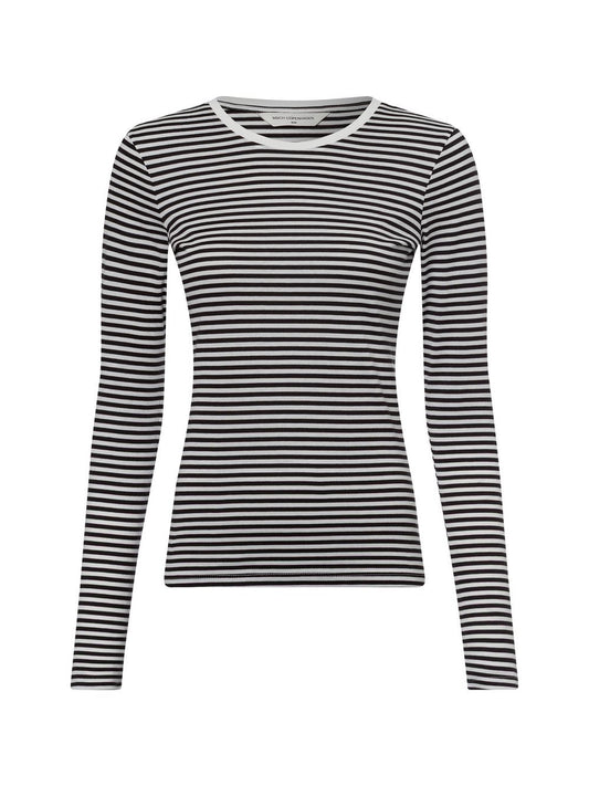 Msch Copenhagen Langarmshirt Damen Baumwolle gestreift