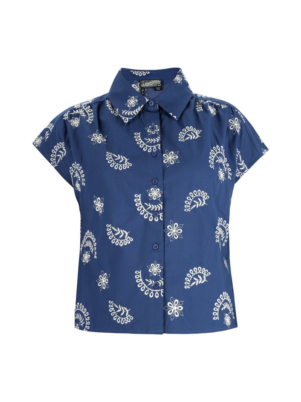 Dreimaster Bluse Damen Baumwolle bedruckt