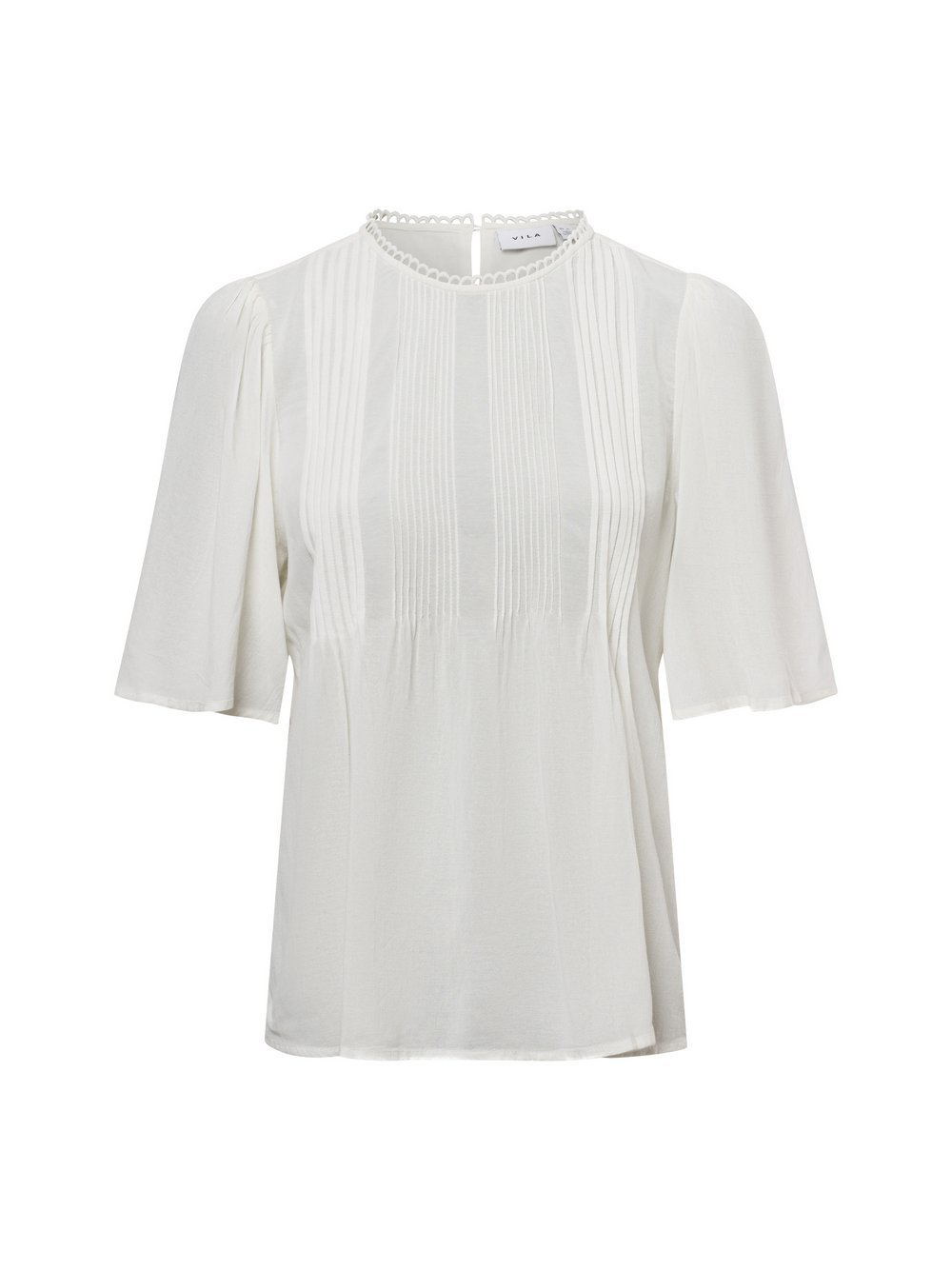 Vila Kurzarm Blusenshirt Damen Baumwolle