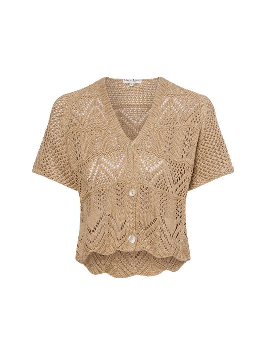 Marie Lund Strickjacke Damen Baumwolle strukturiert