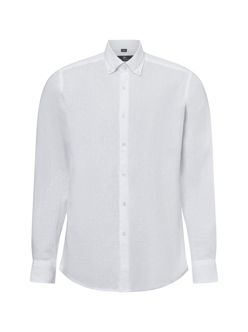 Nils Sundström Freizeithemd mit Leinen-Anteil Herren Modern Fit Baumwolle