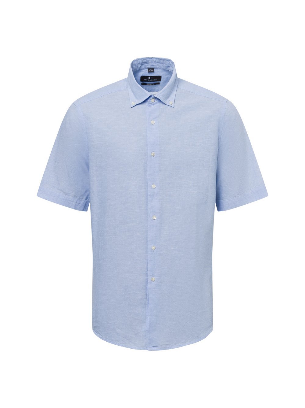 Nils Sundström Freizeithemd mit Leinen-Anteil Herren Modern Fit Baumwolle