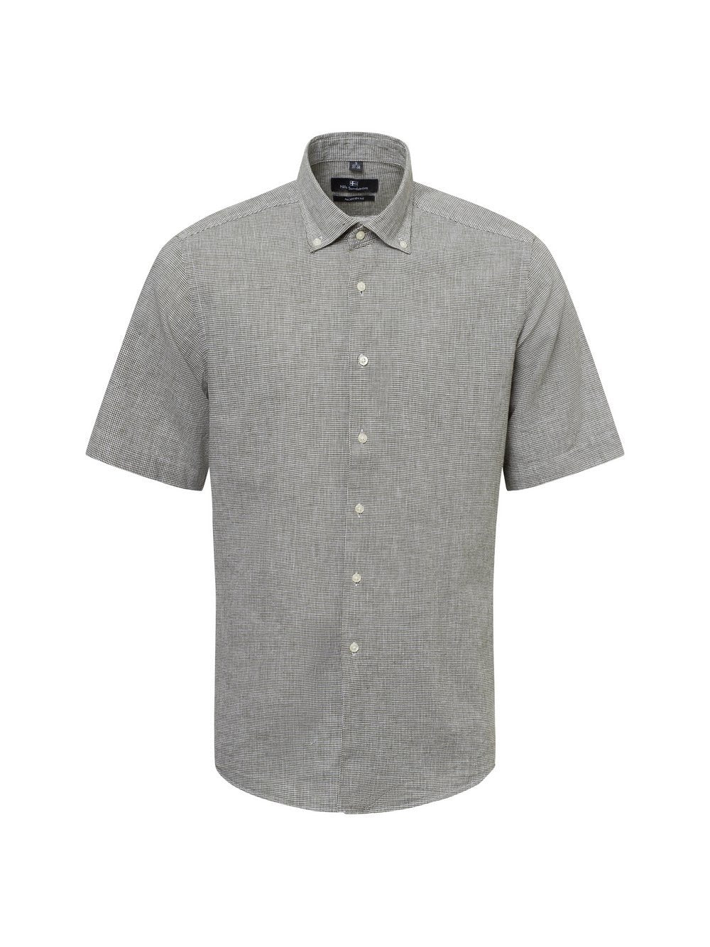 Nils Sundström Freizeithemd mit Leinen-Anteil Herren Modern Fit Baumwolle